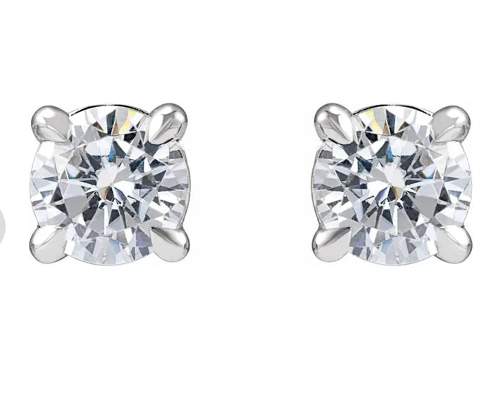 14K 1 CTW Lab-Grown Diamond Stud Earrings