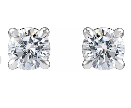 14K 1 CTW Lab-Grown Diamond Stud Earrings