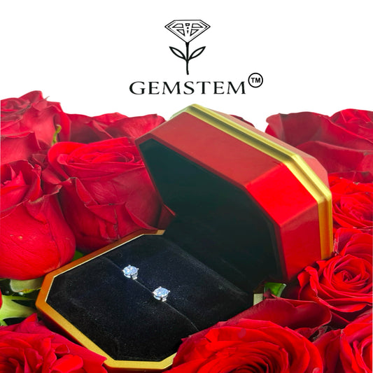 1 CTW LAB DIAMOND EARRINGS GEMSTEM PRESENTATION Box